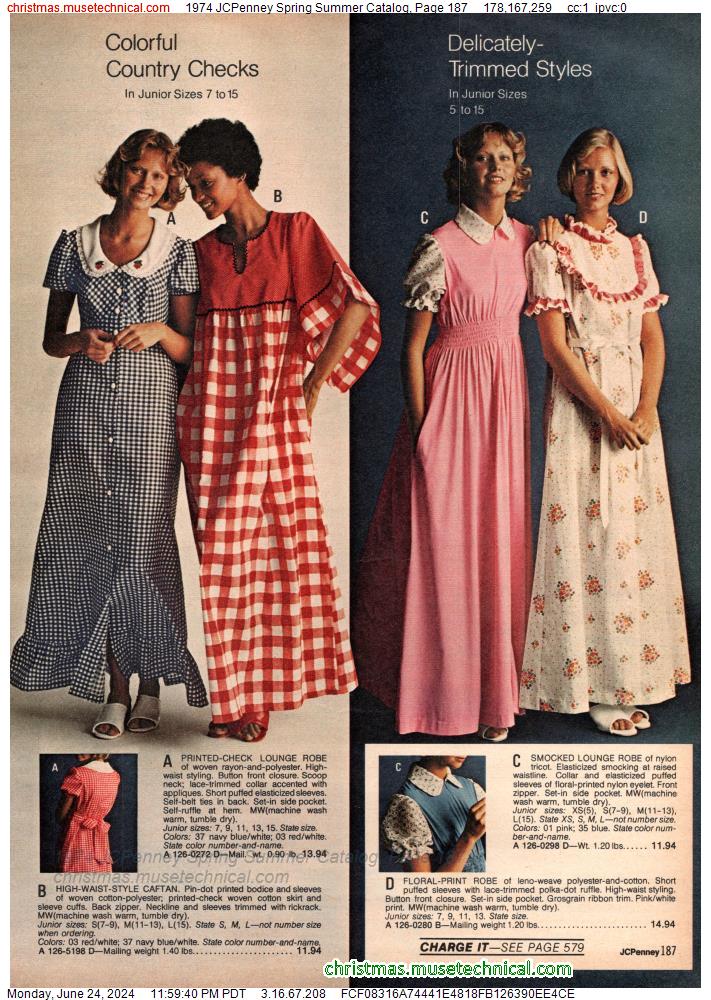 1974 JCPenney Spring Summer Catalog, Page 187