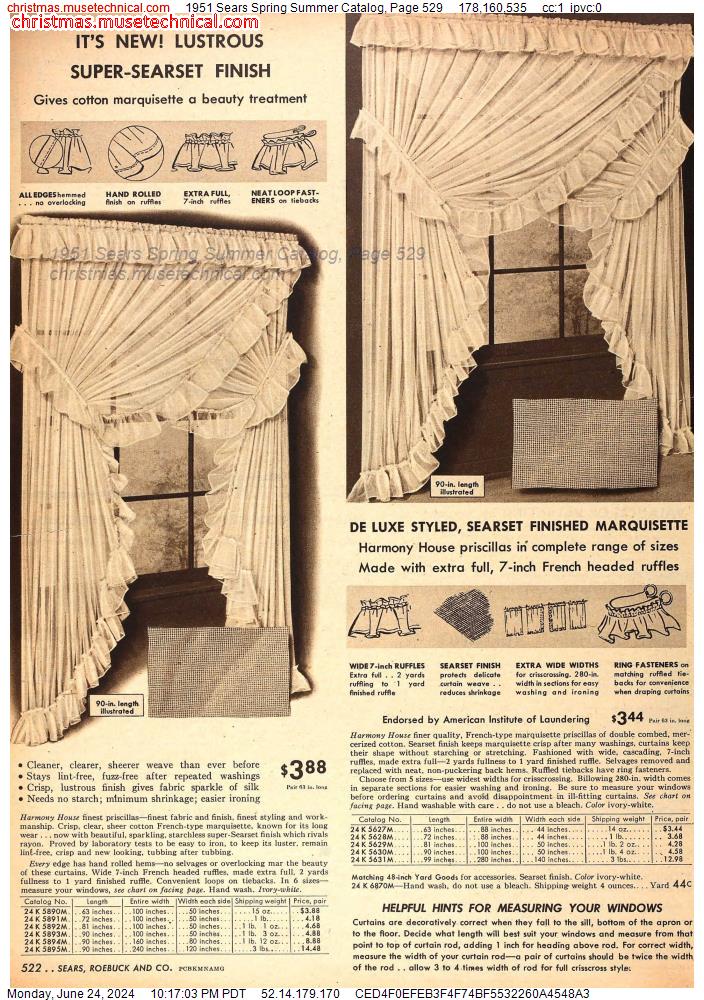 1951 Sears Spring Summer Catalog, Page 529