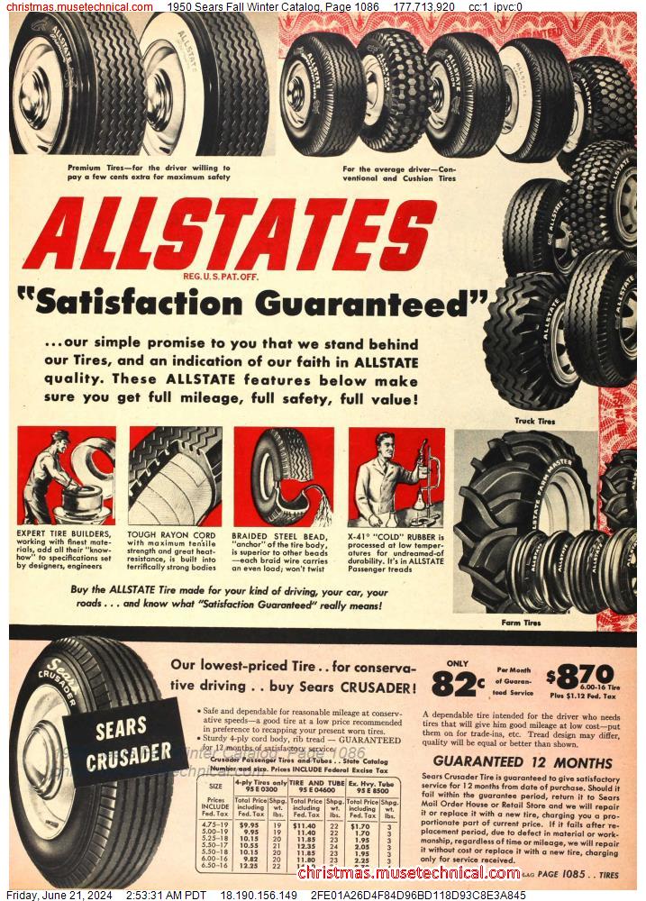 1950 Sears Fall Winter Catalog, Page 1086