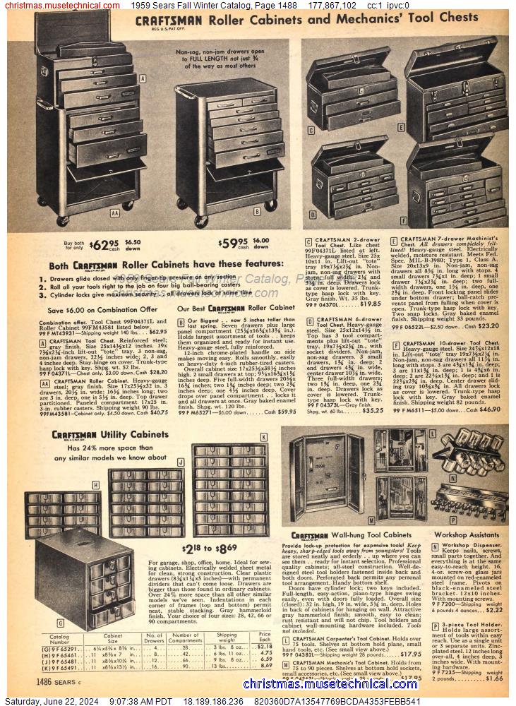 1959 Sears Fall Winter Catalog, Page 1488
