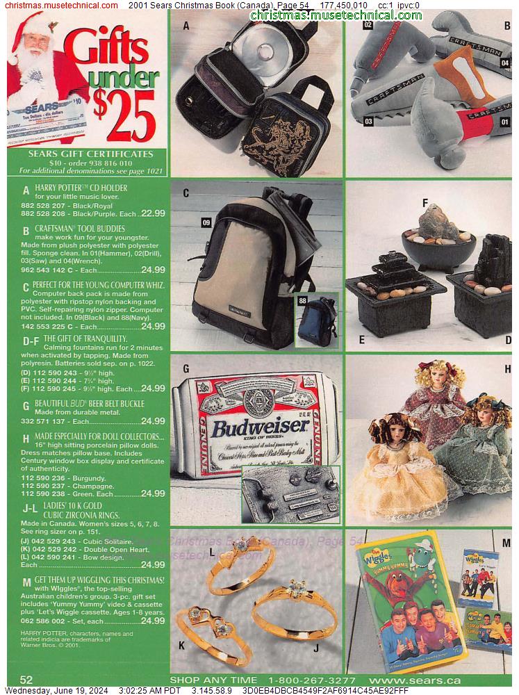 2001 Sears Christmas Book (Canada), Page 54