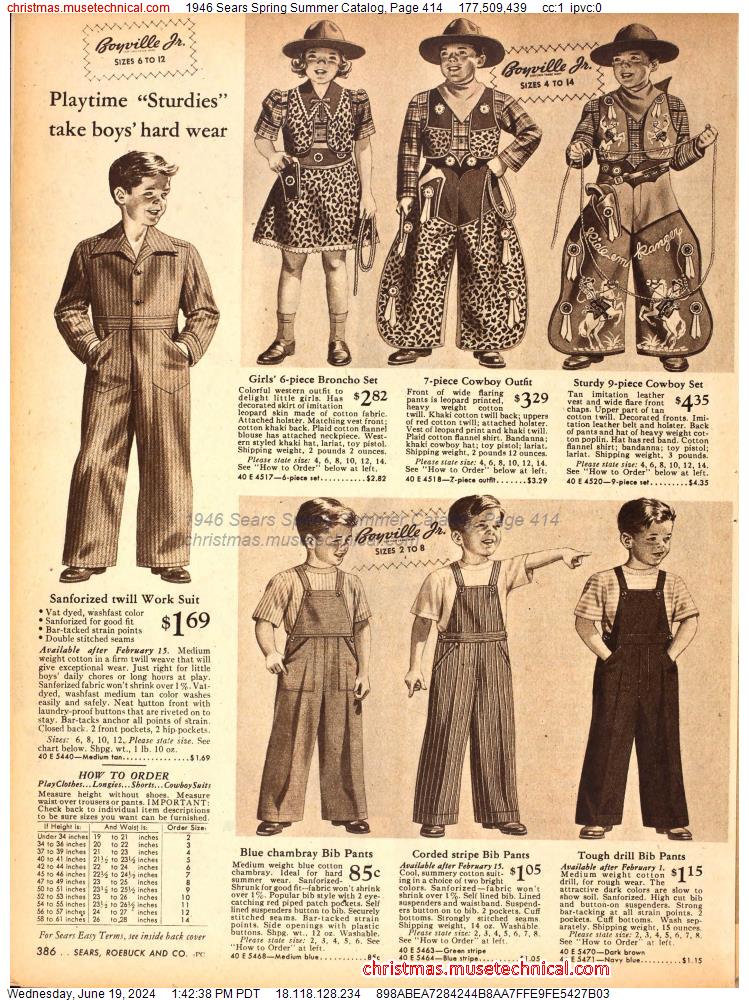 1946 Sears Spring Summer Catalog, Page 414