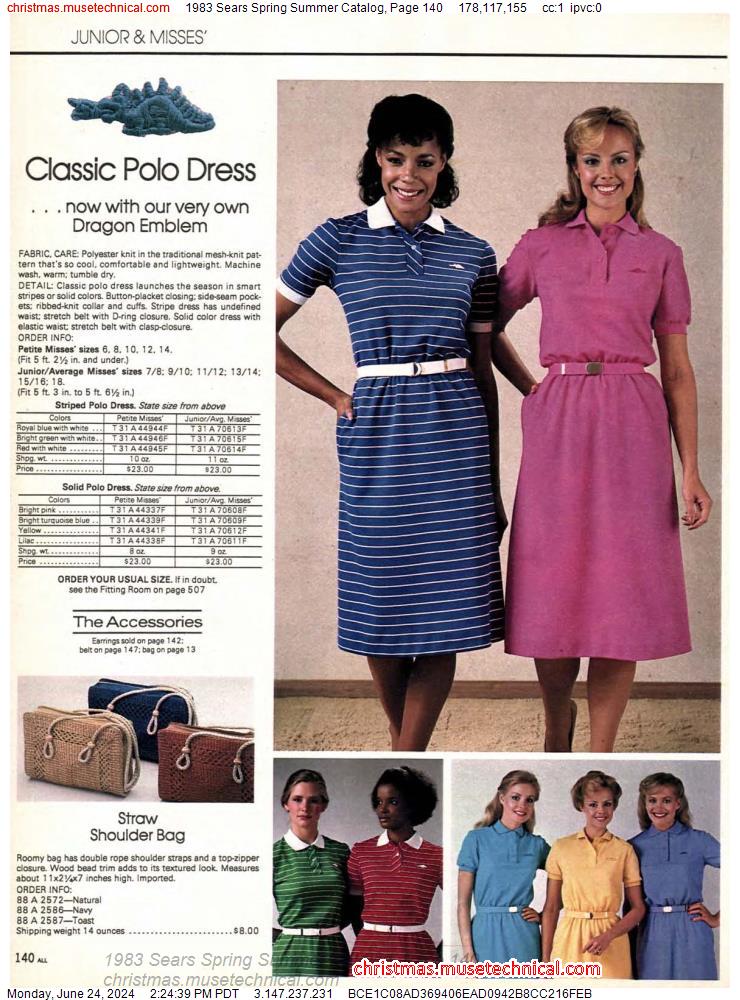 1983 Sears Spring Summer Catalog, Page 140