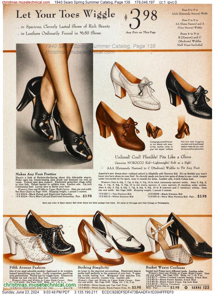 1940 Sears Spring Summer Catalog, Page 138
