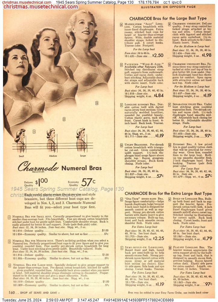 1945 Sears Spring Summer Catalog, Page 130
