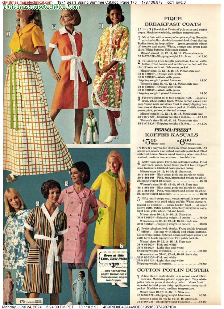 1971 Sears Spring Summer Catalog, Page 170
