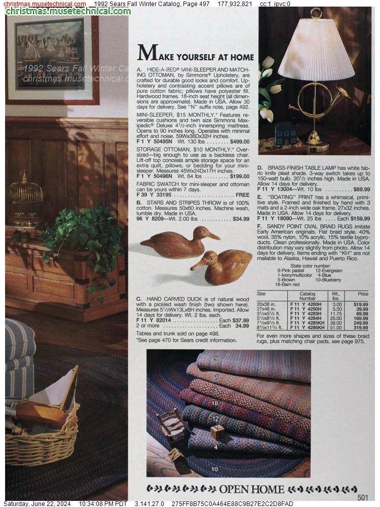 1992 Sears Fall Winter Catalog, Page 497
