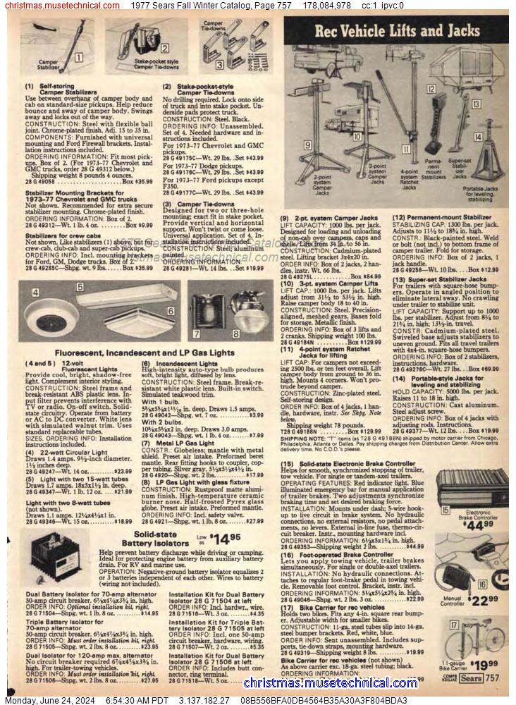 1977 Sears Fall Winter Catalog, Page 757