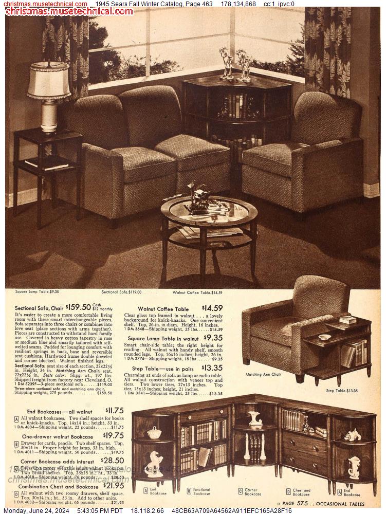 1945 Sears Fall Winter Catalog, Page 463