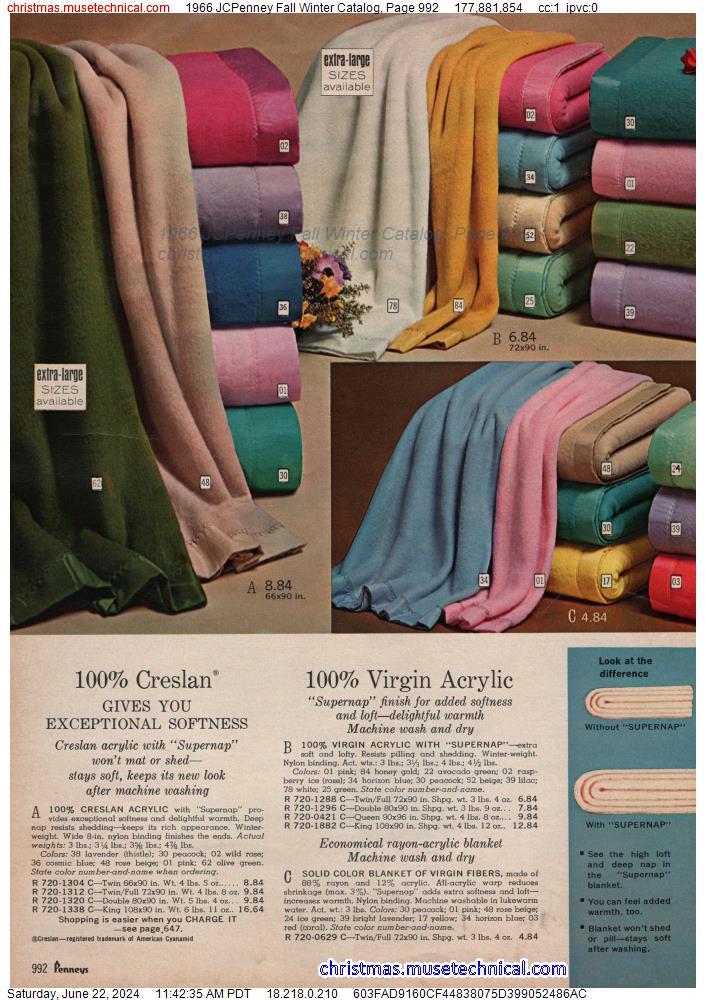 1966 JCPenney Fall Winter Catalog, Page 992