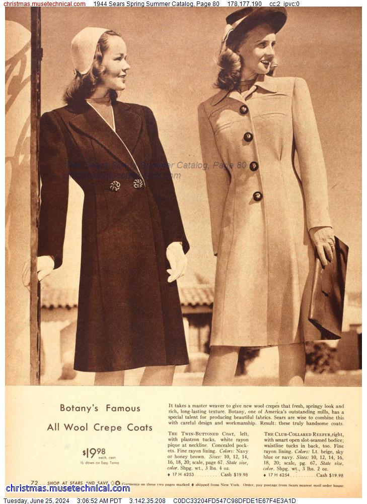 1944 Sears Spring Summer Catalog, Page 80