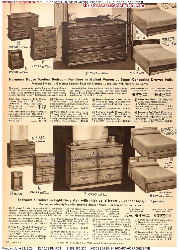 1957 Sears Fall Winter Catalog, Page 969