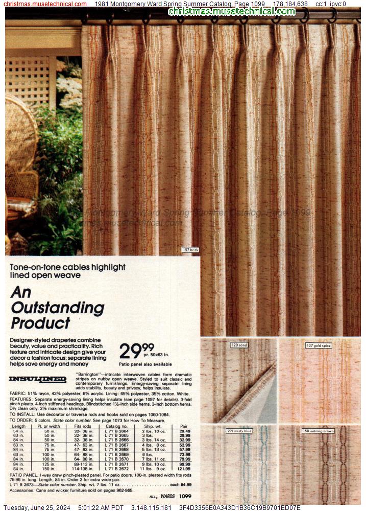 1981 Montgomery Ward Spring Summer Catalog, Page 1099