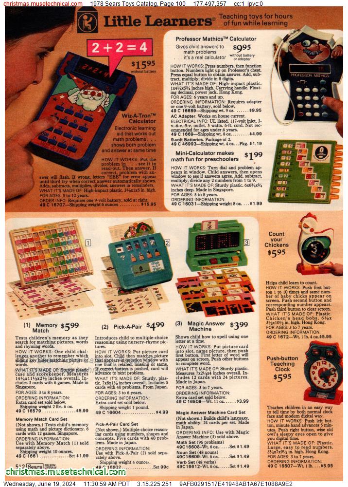 1978 Sears Toys Catalog, Page 100