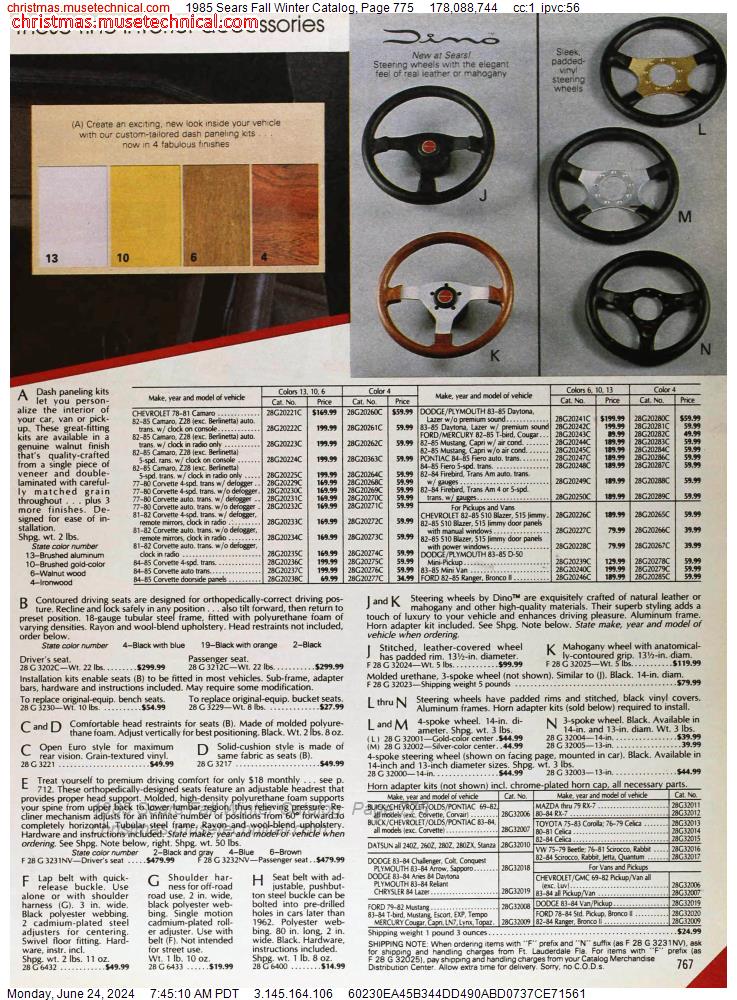 1985 Sears Fall Winter Catalog, Page 775