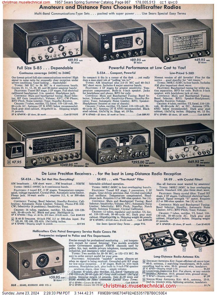 1957 Sears Spring Summer Catalog, Page 867