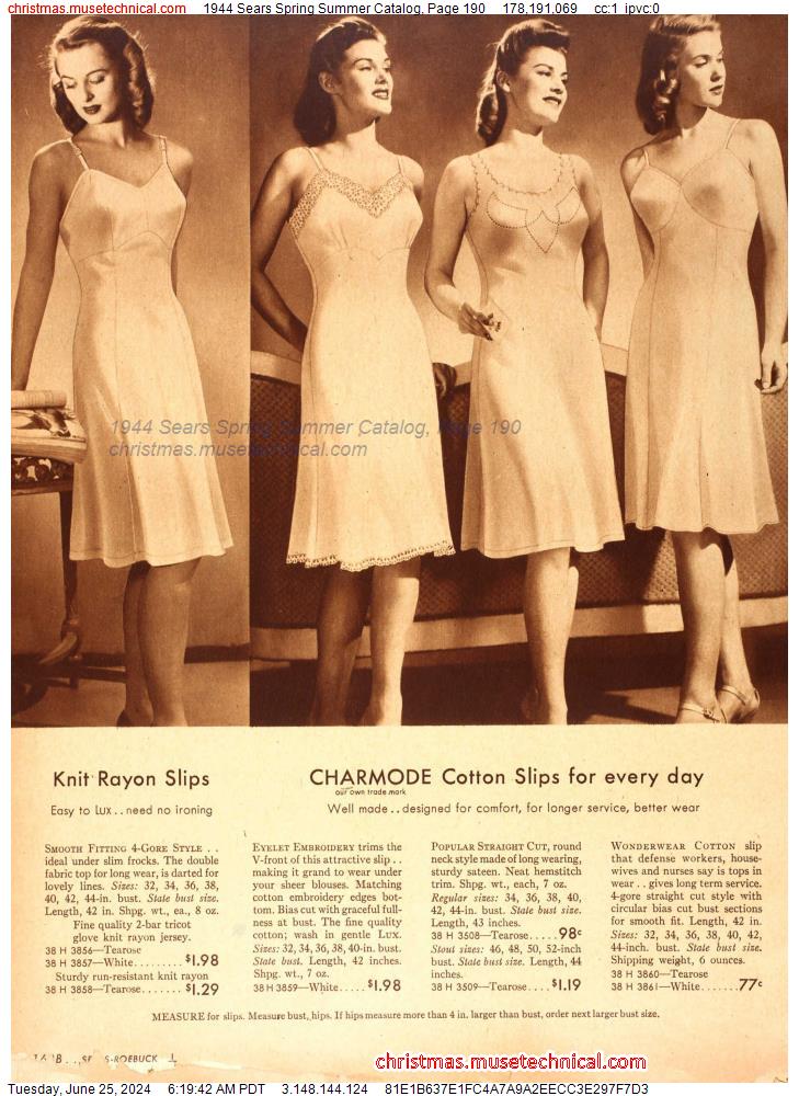 1944 Sears Spring Summer Catalog, Page 190