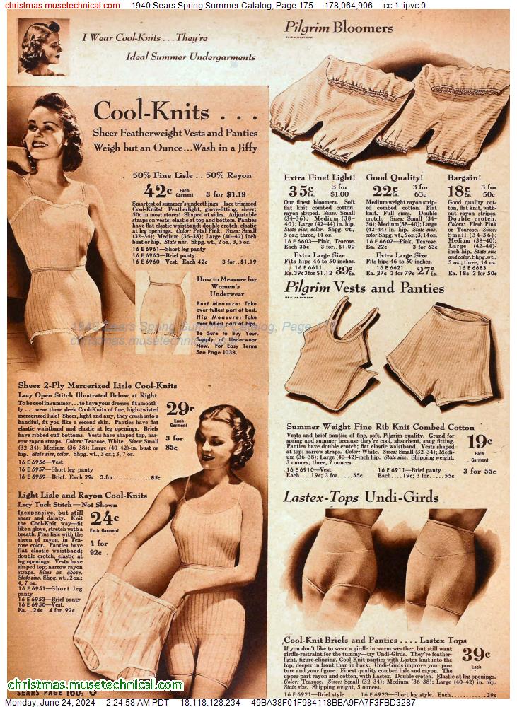 1940 Sears Spring Summer Catalog, Page 175