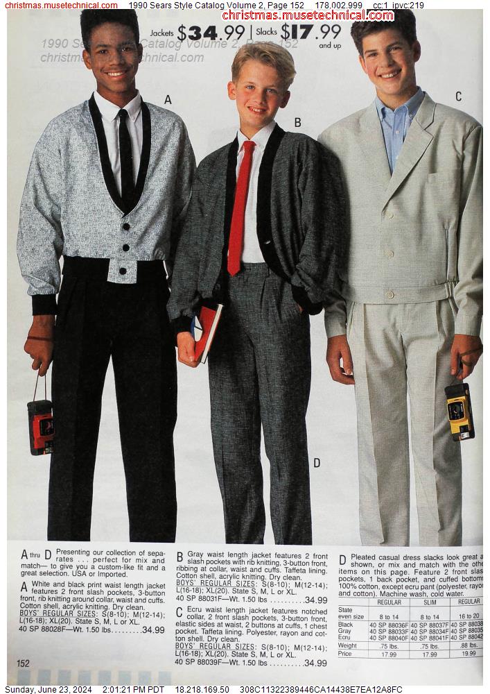 1990 Sears Style Catalog Volume 2, Page 152