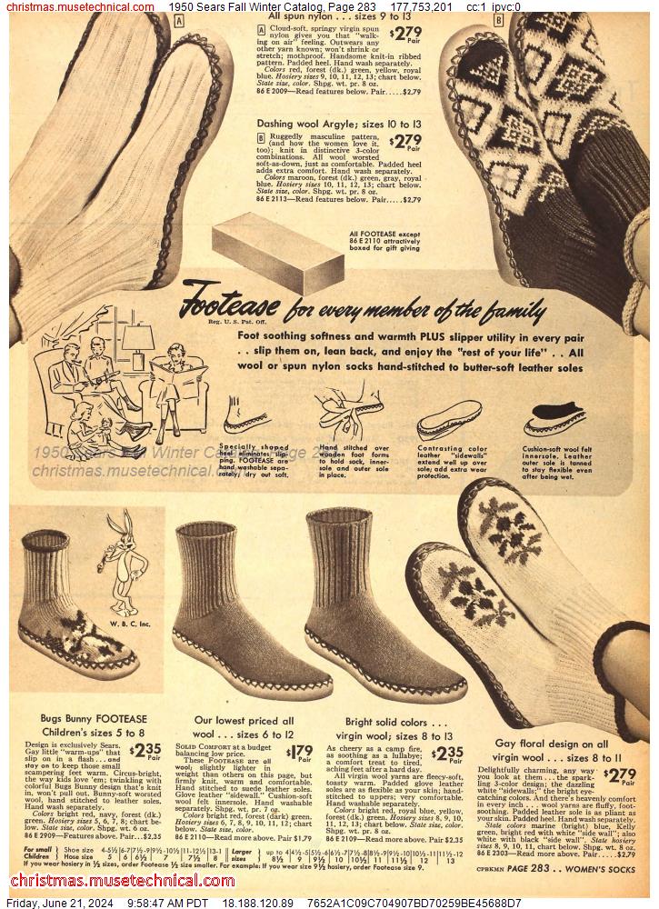1950 Sears Fall Winter Catalog, Page 283