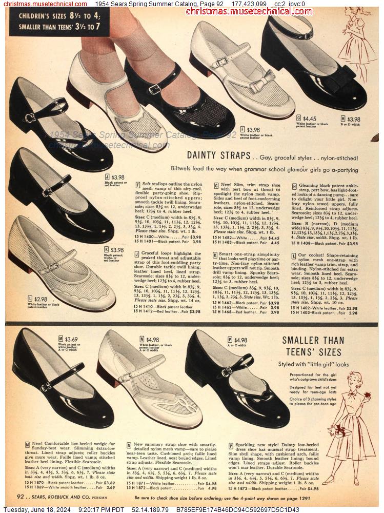 1954 Sears Spring Summer Catalog, Page 92