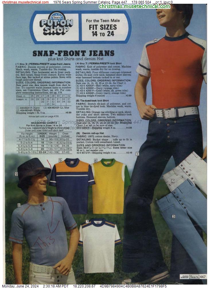 1976 Sears Spring Summer Catalog, Page 447