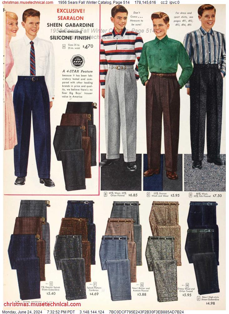 1956 Sears Fall Winter Catalog, Page 514