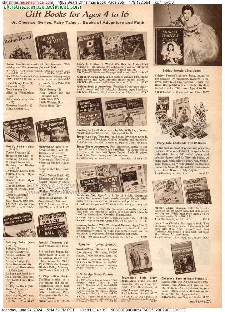 1958 Sears Christmas Book, Page 255