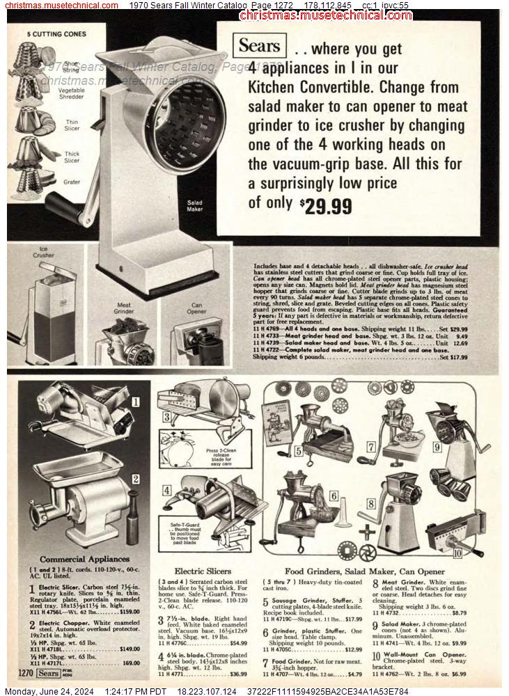 1970 Sears Fall Winter Catalog, Page 1272