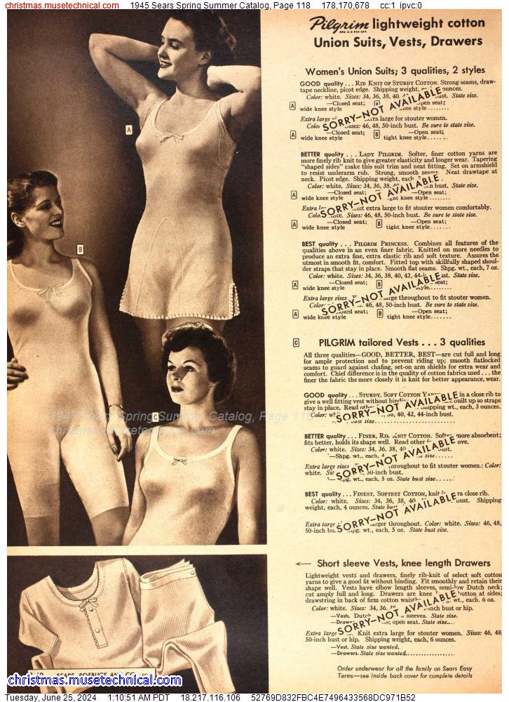 1945 Sears Spring Summer Catalog, Page 118
