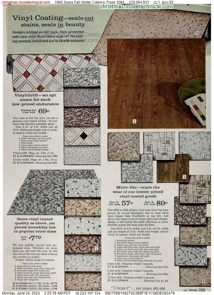 1965 Sears Fall Winter Catalog, Page 1564