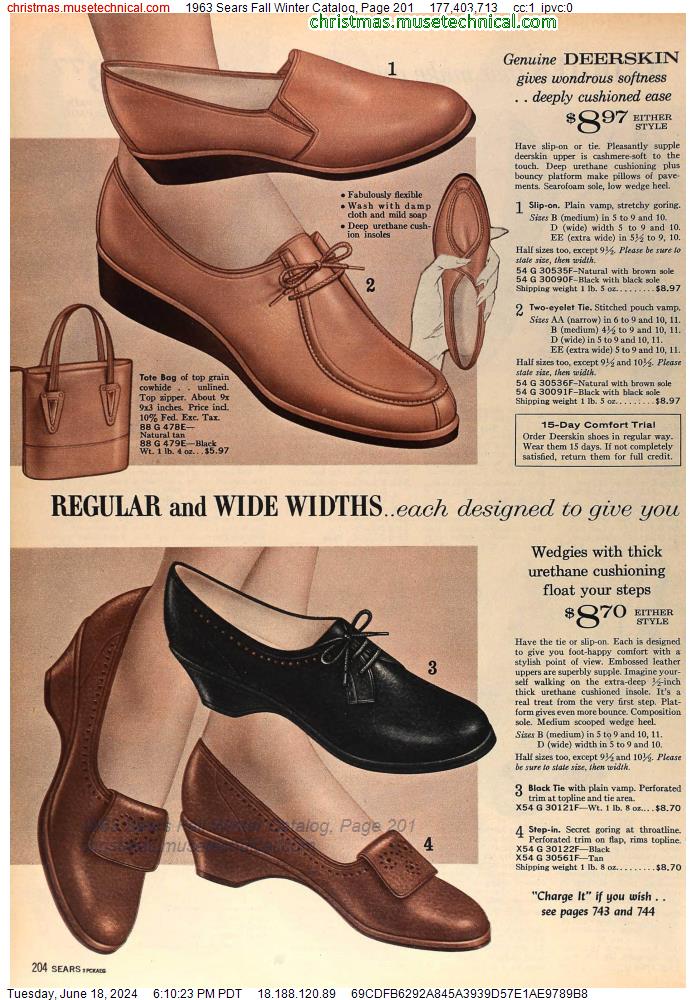 1963 Sears Fall Winter Catalog, Page 201