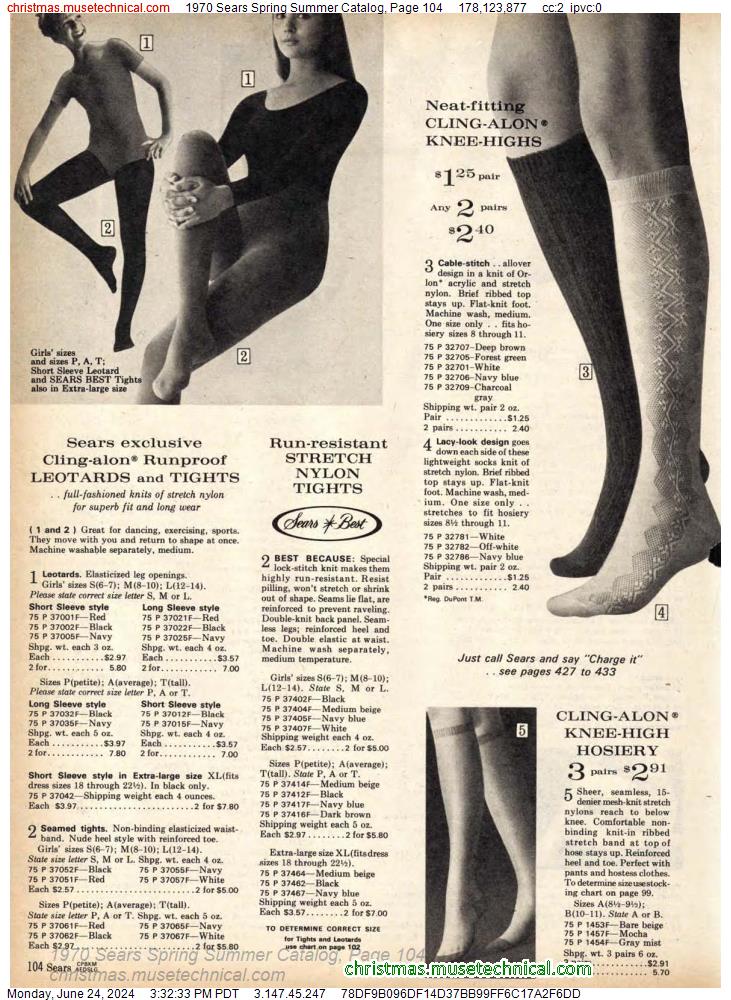 1970 Sears Spring Summer Catalog, Page 104