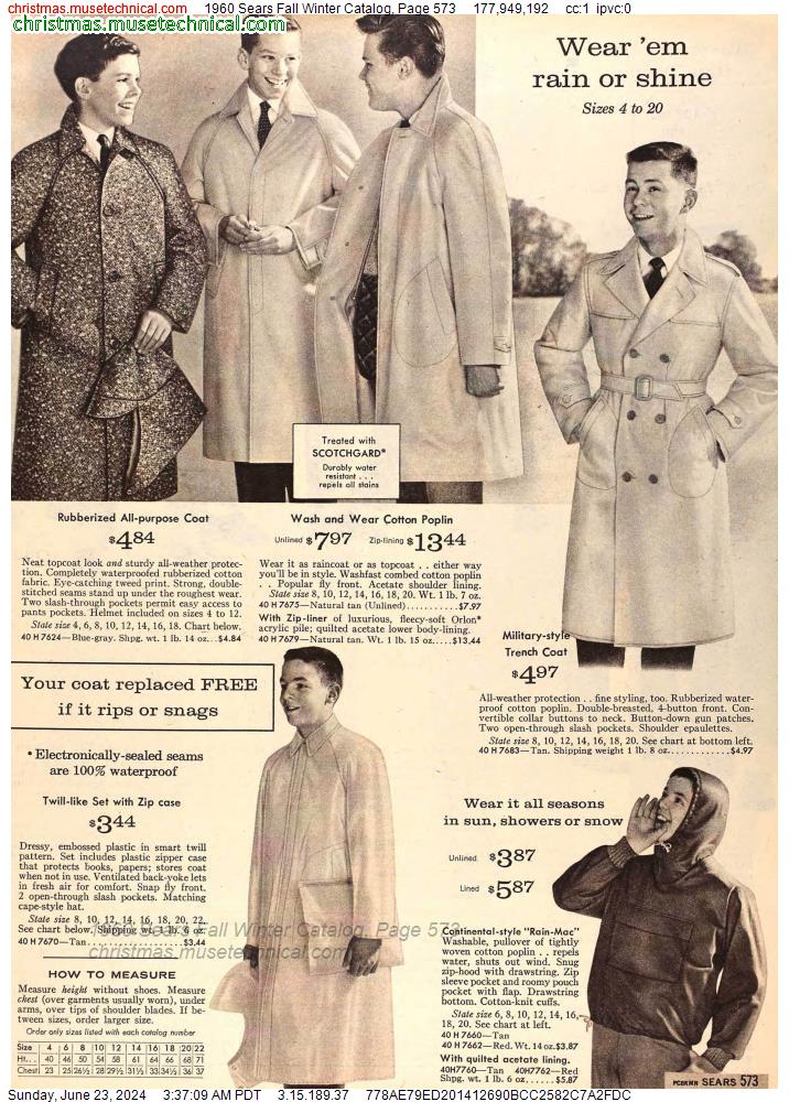 1960 Sears Fall Winter Catalog, Page 573