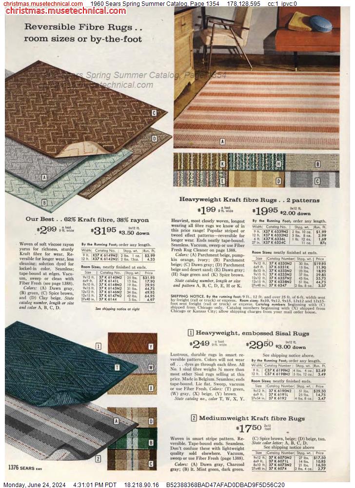 1960 Sears Spring Summer Catalog, Page 1354