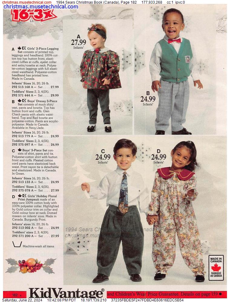 1994 Sears Christmas Book (Canada), Page 182