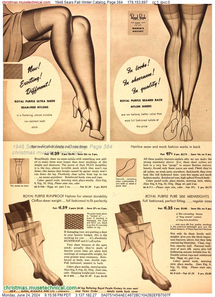 1948 Sears Fall Winter Catalog, Page 384