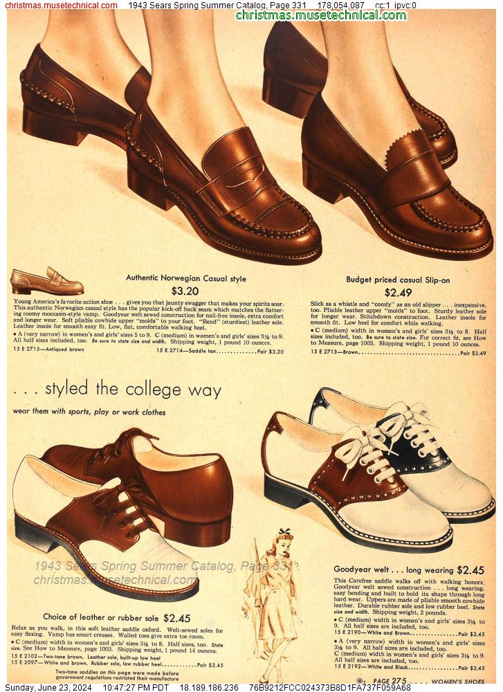 1943 Sears Spring Summer Catalog, Page 331