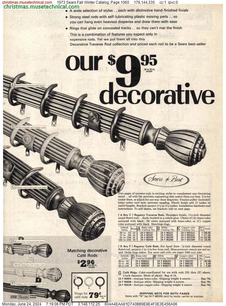 1973 Sears Fall Winter Catalog, Page 1060