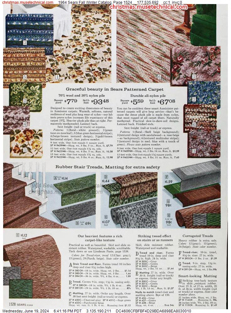 1964 Sears Fall Winter Catalog, Page 1524