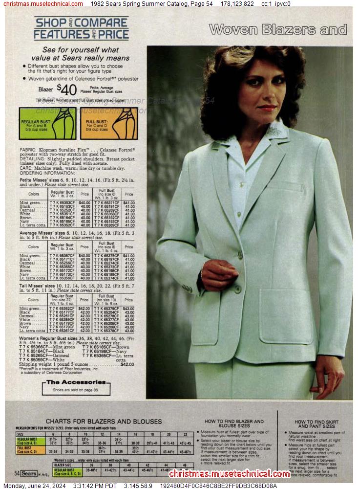 1982 Sears Spring Summer Catalog, Page 54