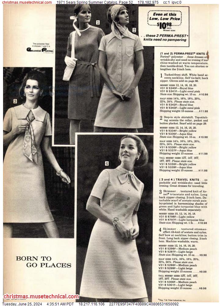 1971 Sears Spring Summer Catalog, Page 52