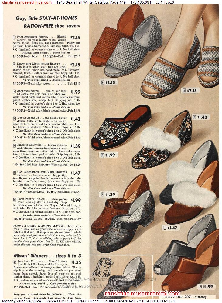 1945 Sears Fall Winter Catalog, Page 149