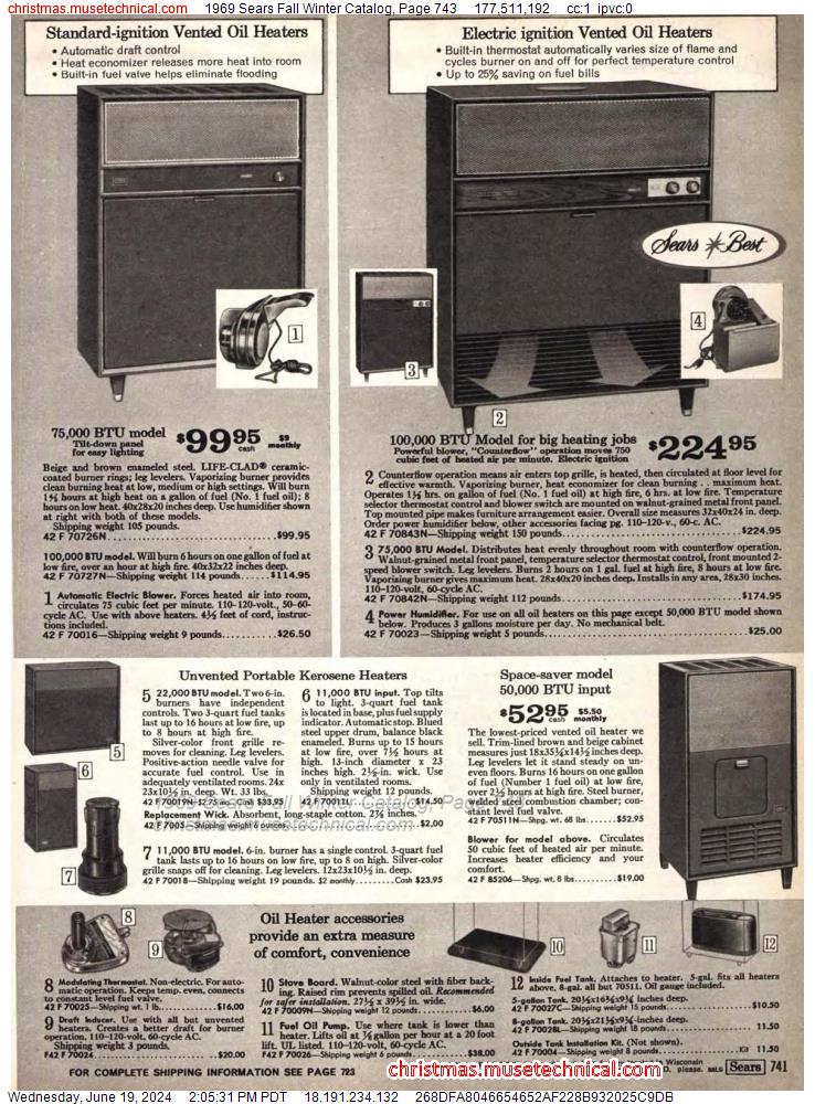 1969 Sears Fall Winter Catalog, Page 743