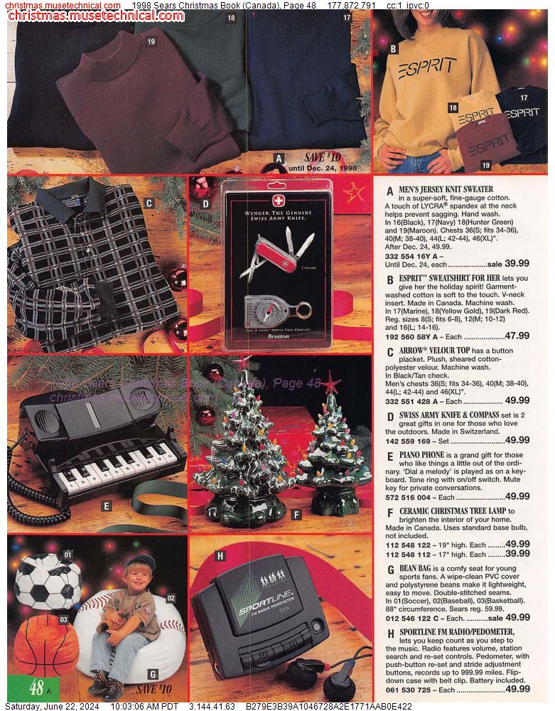 1998 Sears Christmas Book (Canada), Page 48