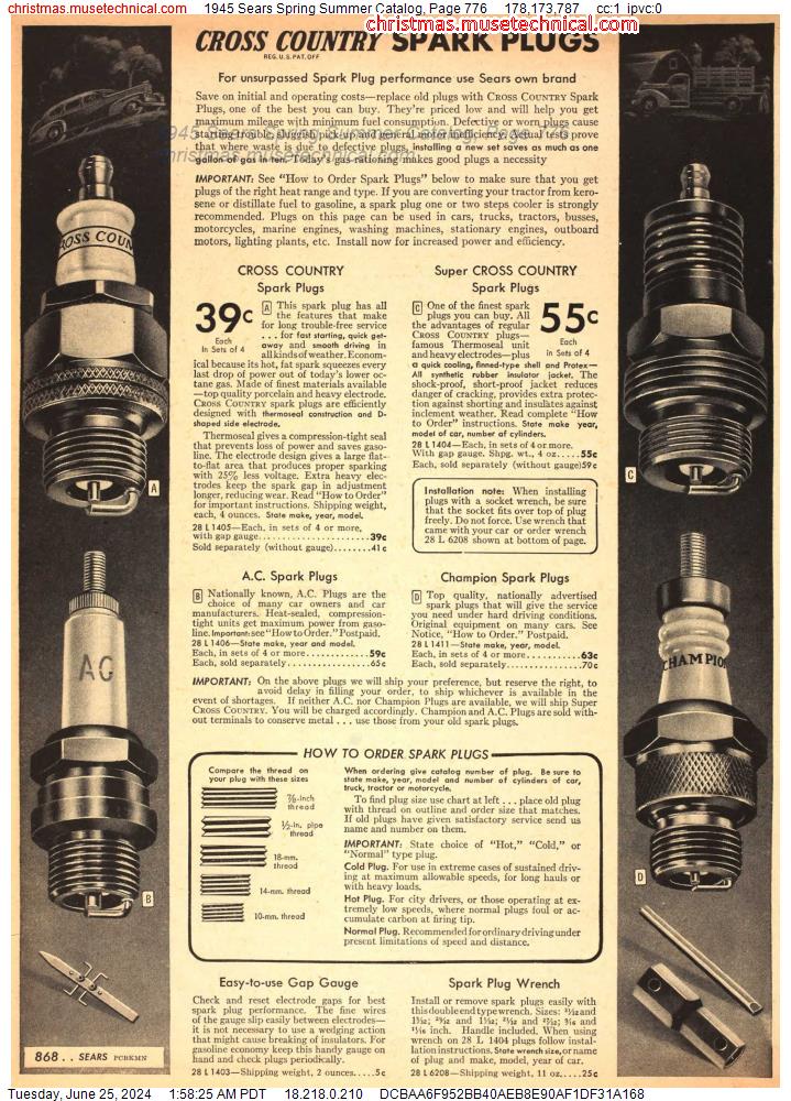 1945 Sears Spring Summer Catalog, Page 776