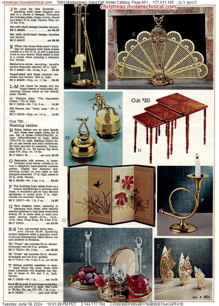 1984 Montgomery Ward Fall Winter Catalog, Page 851