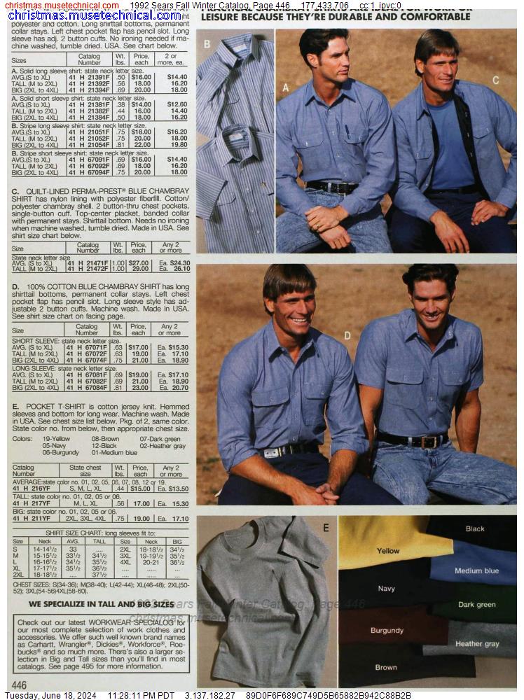 1992 Sears Fall Winter Catalog, Page 446