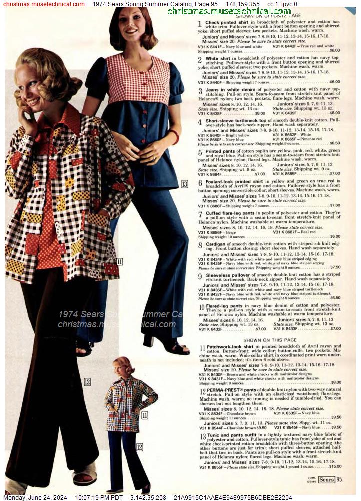 1974 Sears Spring Summer Catalog, Page 95