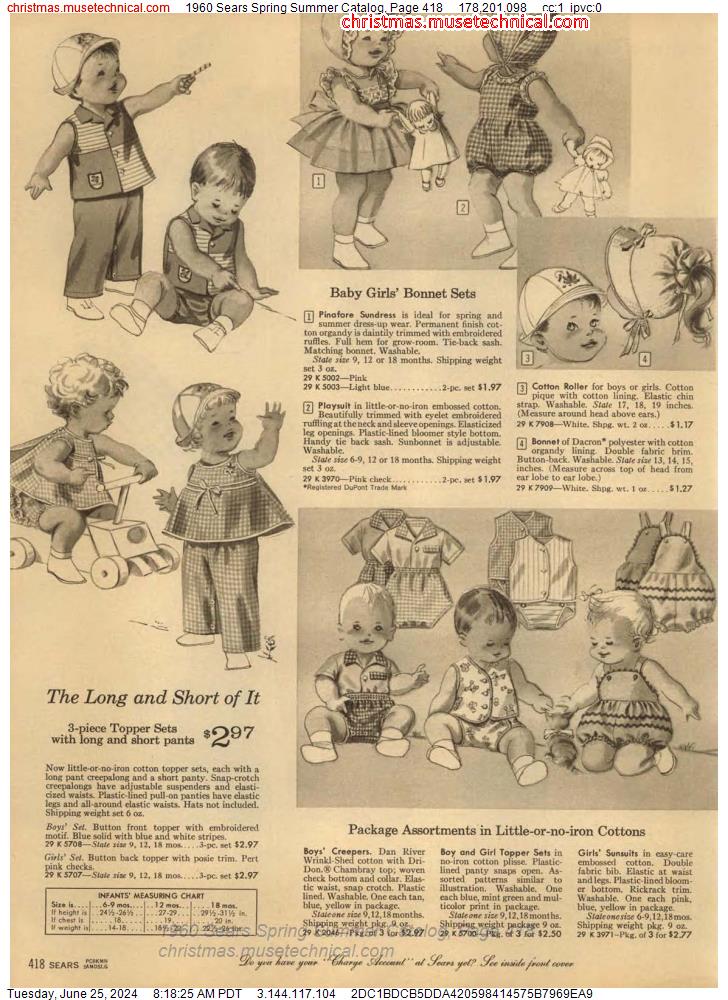 1960 Sears Spring Summer Catalog, Page 418